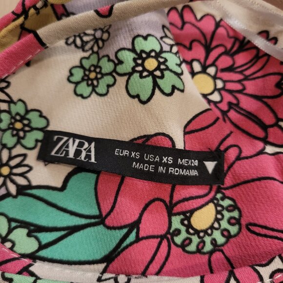 ZARA | Crop Bustier Tank Top Floral | Sz. XS - Picture 8 of 8